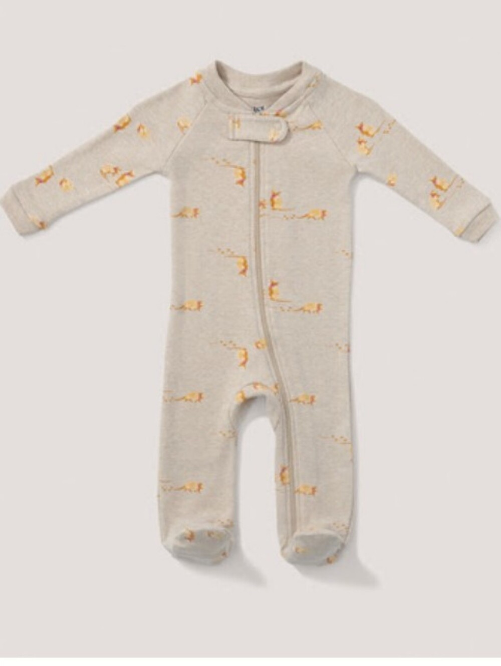 Pact organic Armadillo Party Footed Baby One-Piece Zip Sleeper, 6-9 mo NWT